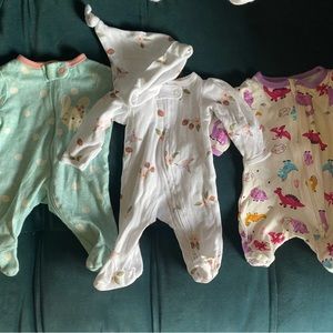 3 Premie baby sleepers